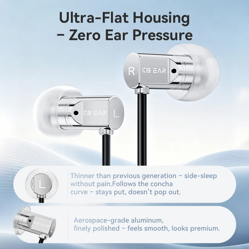 KBEAR Dumpling Plus Sleep-Focused Upgraded Headphones Sound Insulation Earbuds Noise Reduction IEM Earphones For Side-sleepers