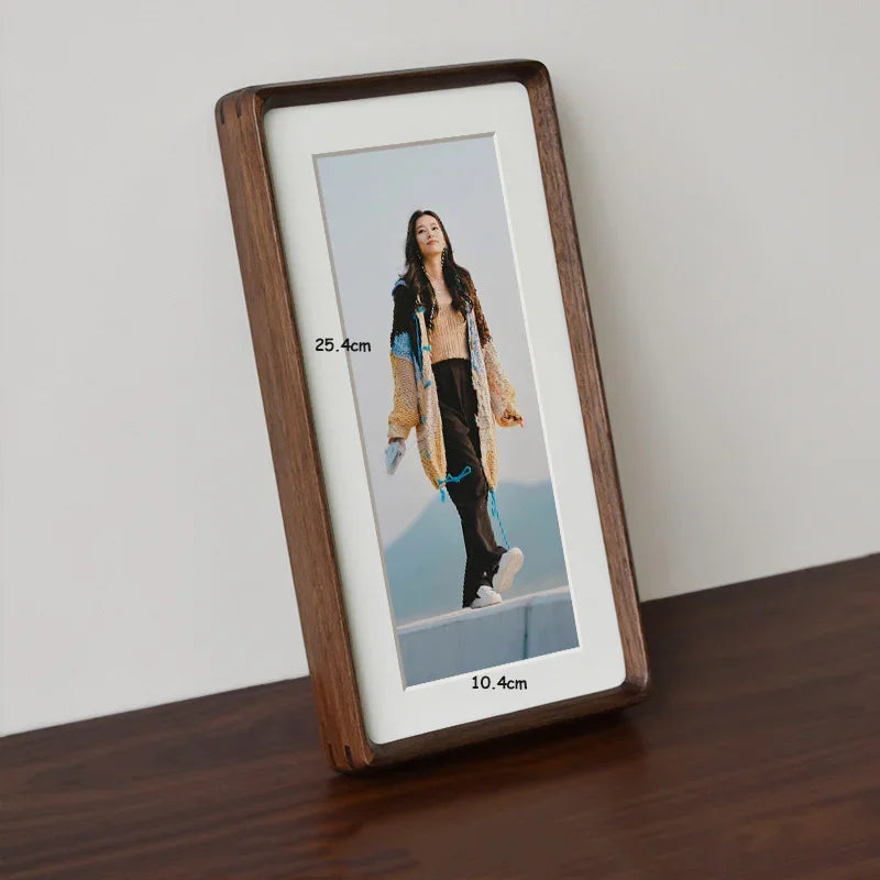 Premium Solid Wood Triple Photo Frame Round Corner Hanging Display Frame for Couples, Children, Picture Frame for Home Décor