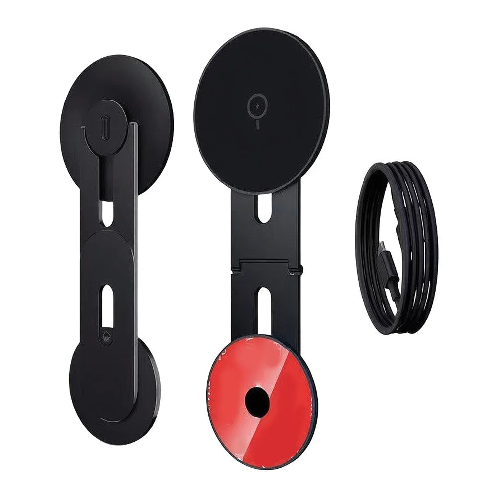 15W Aluminum Alloy Magnetic Phone Holder For Laptop 180°Adjustable Phone Side Mount Expansion Bracket Phone Accessories