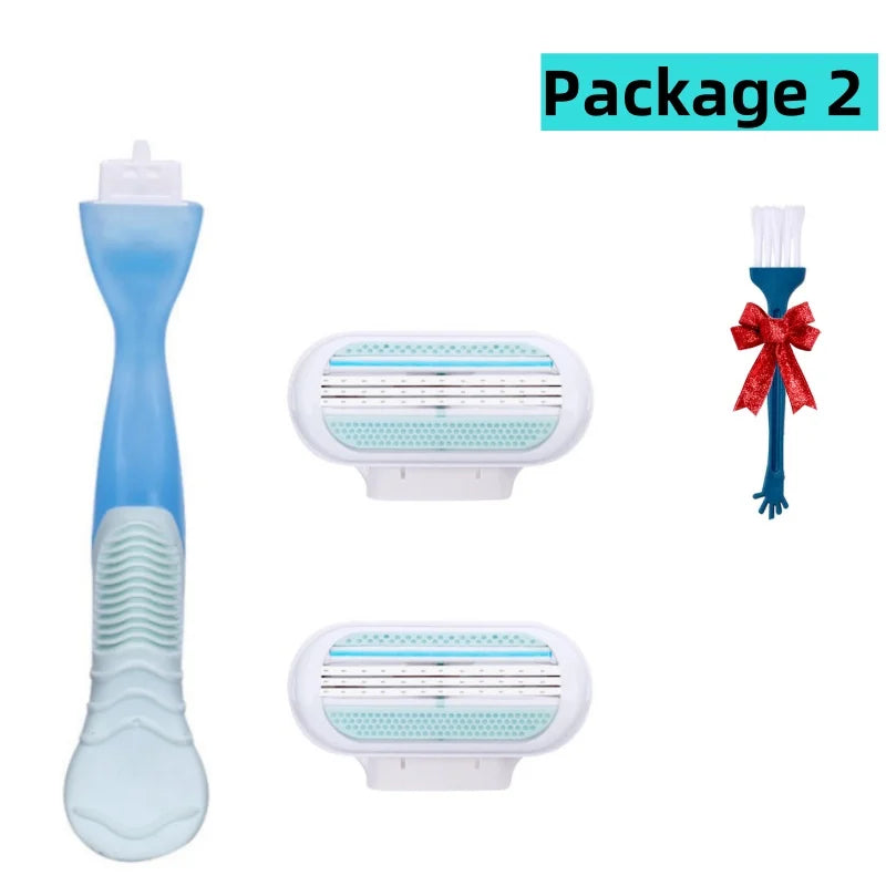 YS00063---Women Safety Razor Blades Face/ Leg/ Armpit/ Bikini Beauty Hair Removal Shaving Compatible Venus Shaver