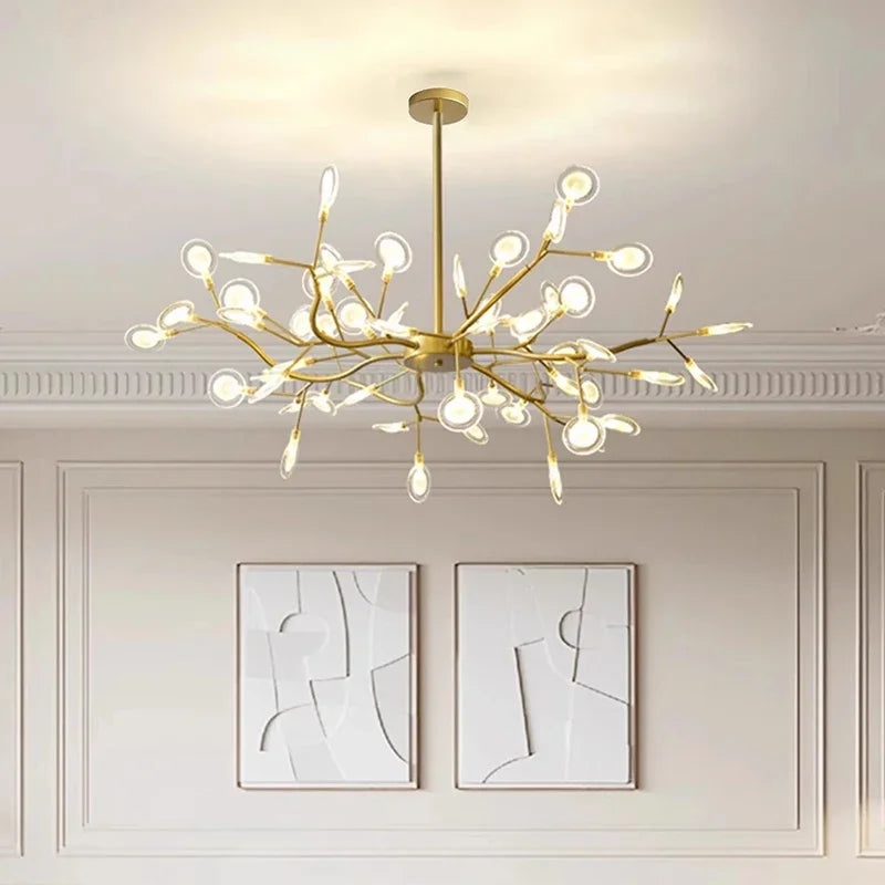 Nordic G4 Led Chandelier Lighting Modern Branch Pendant Light Living Room Gold / Black Led Luminarias Art Decor Indoor Lighting