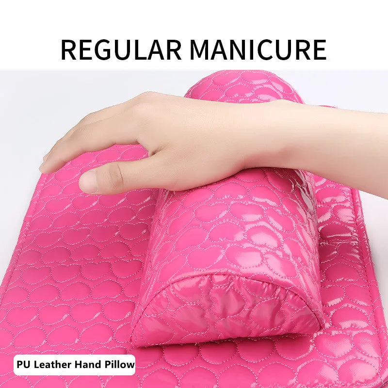 2Pcs Semicircle Hand Rests Cushion Pillow Pad Set Nail Art Design Manicure Beauty Tool Manicure Art Mat Salon Equipment Supplies
