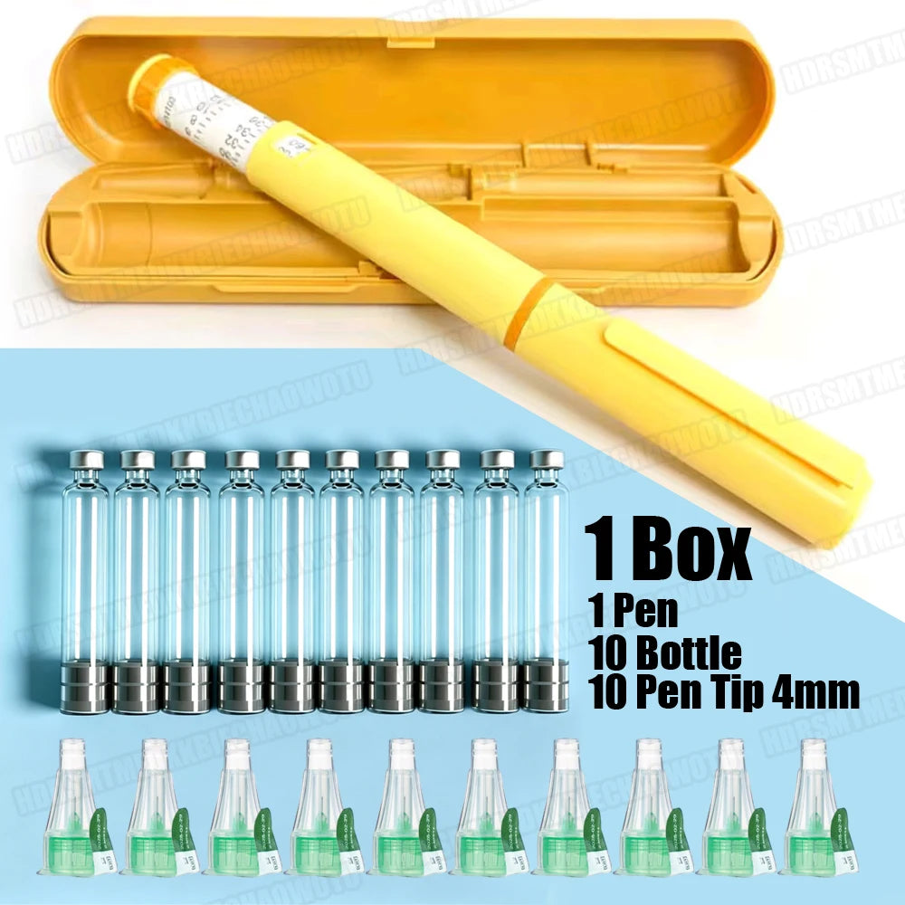 Reusable 3ml Injection Pen Set With Portable Case 10 Needle 10 3ml Cartridge for Weight Loss Medical Aesthetic Beauty Universal