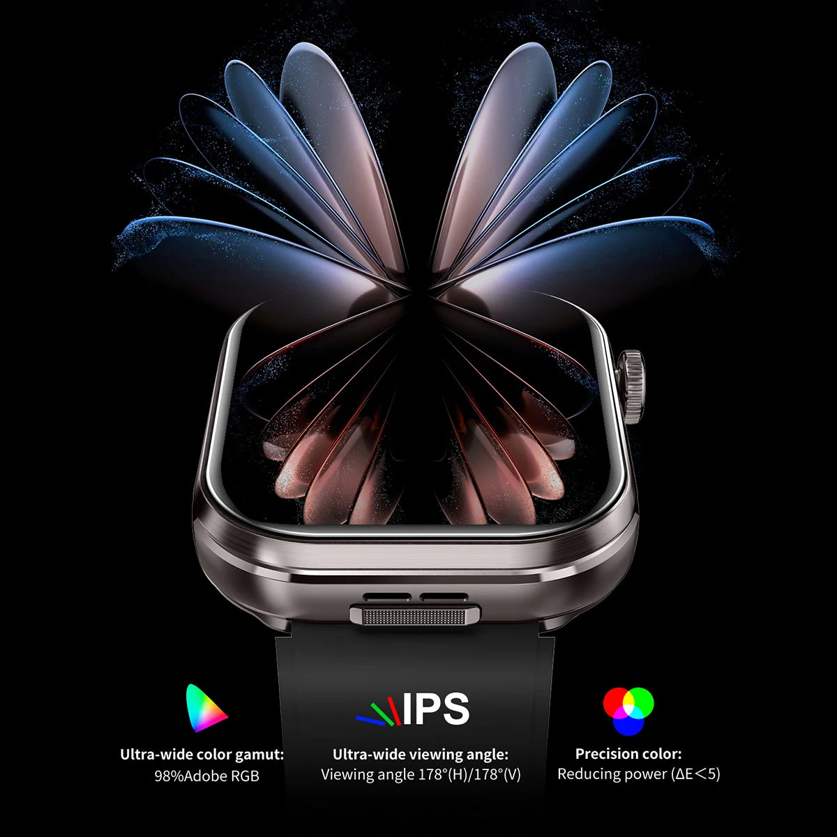 Rainbuvvy T99 TWS Smart Watch with Built-in Earbuds 2.02-inch HD IPS Display 3-in-1 Wireless Bluetooth Call Capable Smartwatch