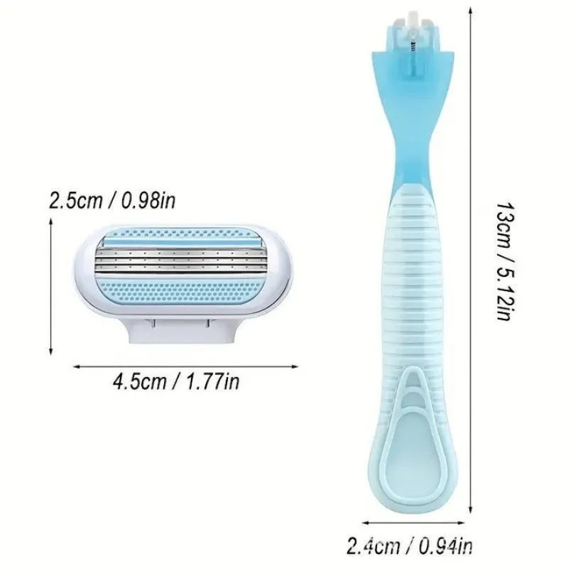 YS00063---Women Safety Razor Blades Face/ Leg/ Armpit/ Bikini Beauty Hair Removal Shaving Compatible Venus Shaver