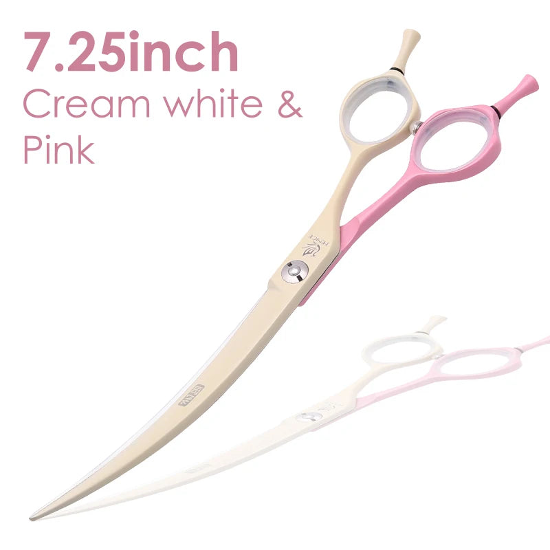 Fenice Dog Scissors 6.25/7.0inch Curved Scissors Pet Grooming Shears JP440C Dog Beauty Scissors Groomer Equipment