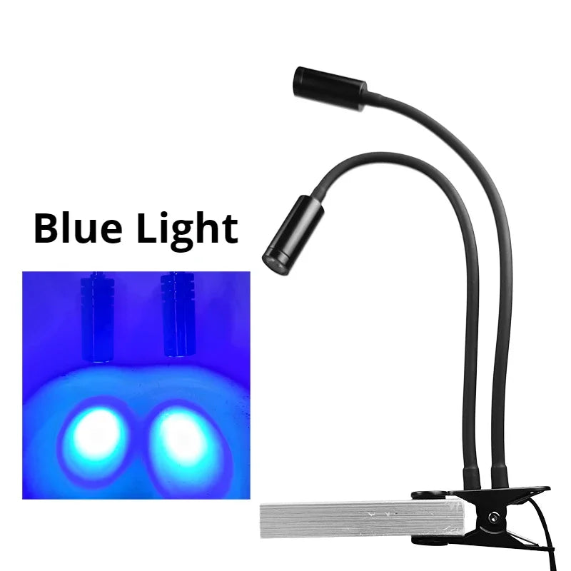 Gooseneck Lamp Microscope LED Light Universal Clamp Light Source Spotlight Cell Phone Electronic Repair Lighting Welding LED