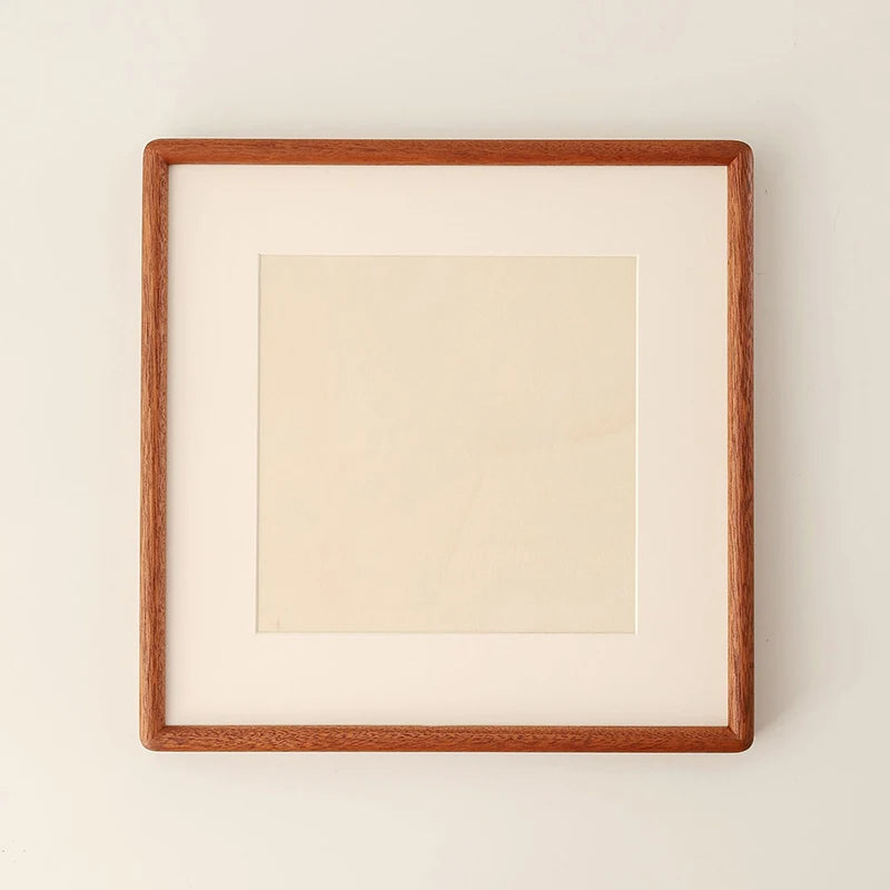 Solid Wood Picture Frame - Black Walnut Rounded Corner Square Photo Frame for Home Décor and Display
