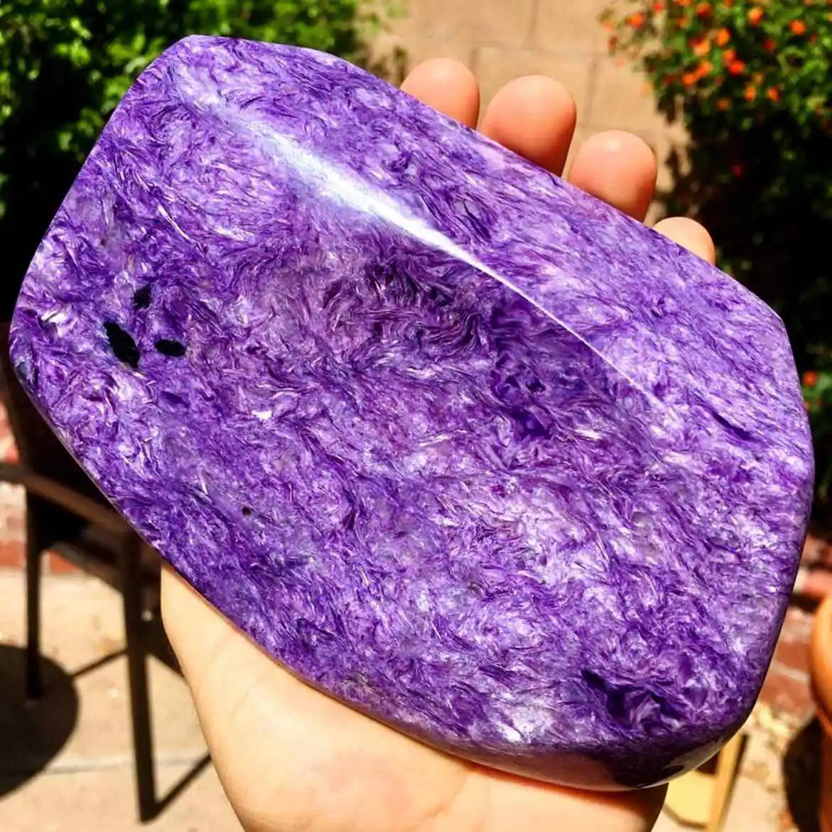 Natural Purple Charoite Rough Crystal, Polished, Suitable for Jewelry Making, Luxury Collectible Gifts, Bohemian Home Décor