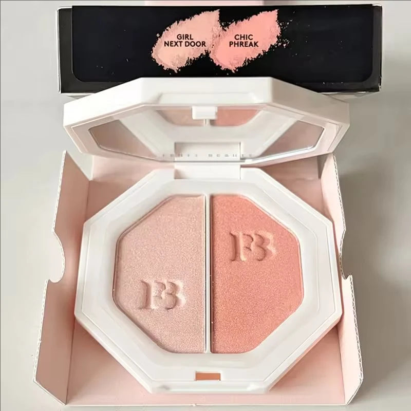 Fenty Beauty Multicolored Lip Gloss Moisturize Plumper Long-acting Lipstick Nude Pink Highlight Powder Contour Stick Makeup Set