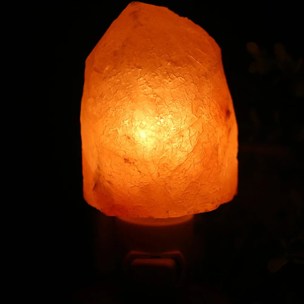 Himalayan LED Salt Lamp Natural Crystal Hand Carved Night Light Home Décor Air Purifying with Plug