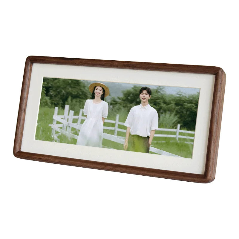 Premium Solid Wood Triple Photo Frame Round Corner Hanging Display Frame for Couples, Children, Picture Frame for Home Décor