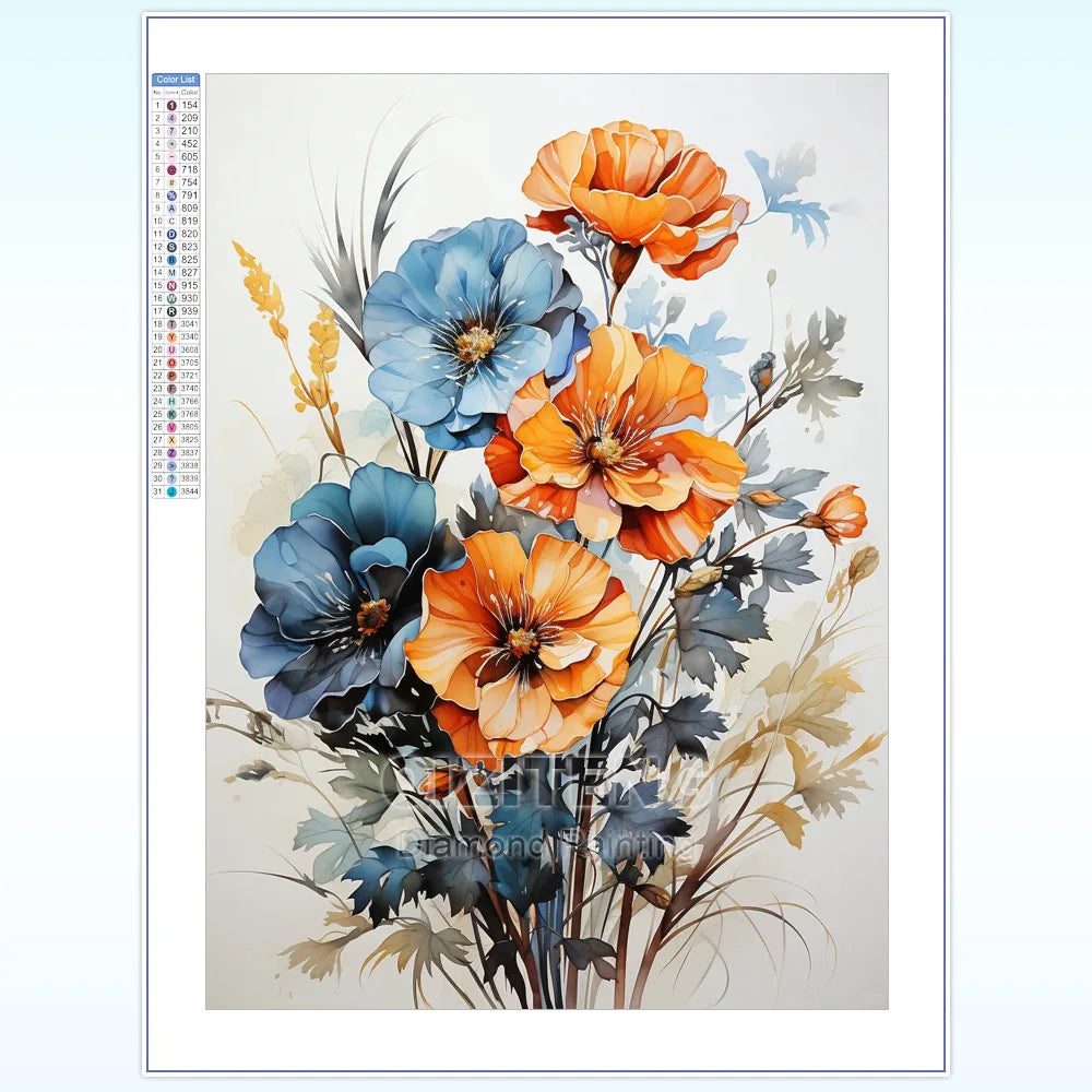 DIY 5D Diamond Painting Restaurant Diamond Embroidery Flowers And Plants Rhinestone Mosaic Cross Stitch Kit Home Décor