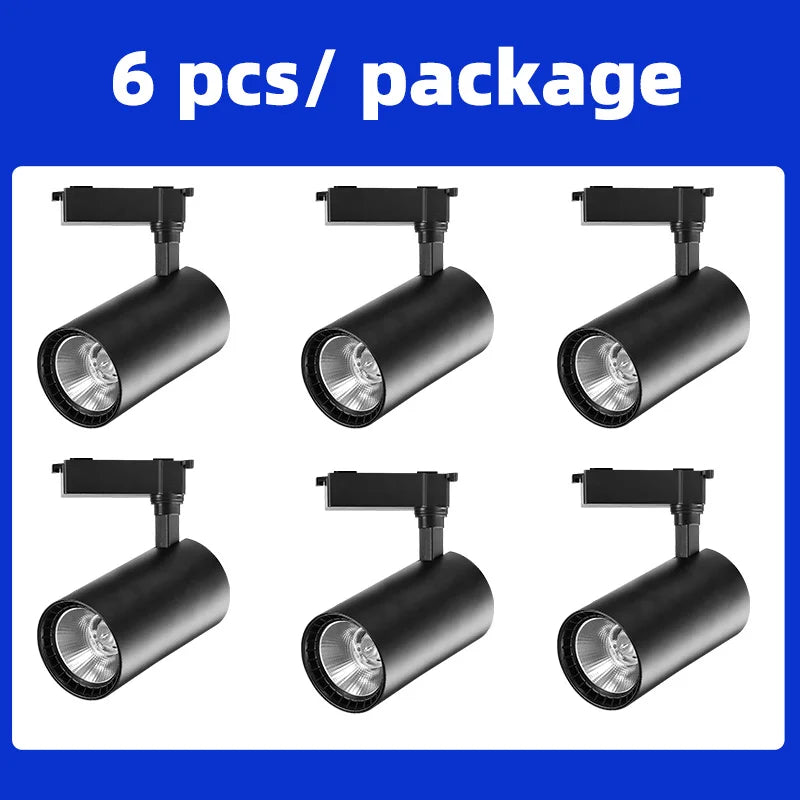 Full Set Track Light Led Spot110-265V COB Rail Lighting Fixture for Clothing Store Spotlight Home Ceiling Lights Led Track Lamp