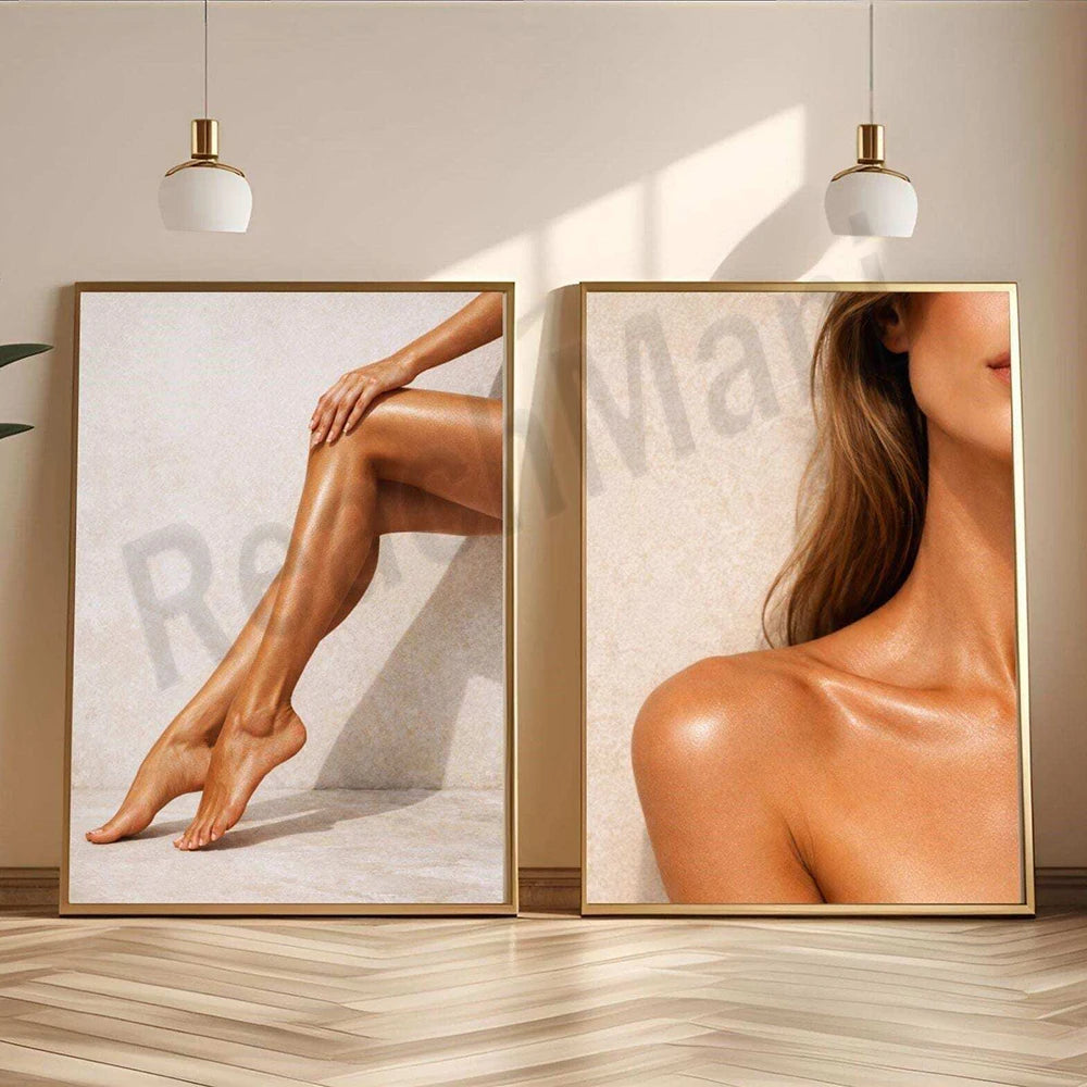 Posters featuring skincare and facial treatments by beauticians, suitable for salons, spas, and beauty studios.