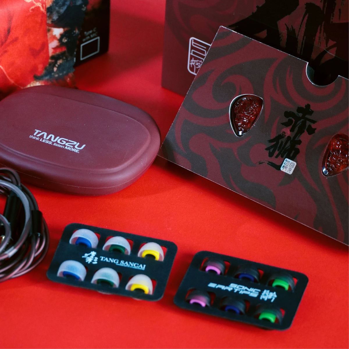 Tangzu Waner 2 Red Lion Bass Edition Dynamic Driver In-Ear Earphones High-Quality Sound Comfortable Wearing Wired Earbuds