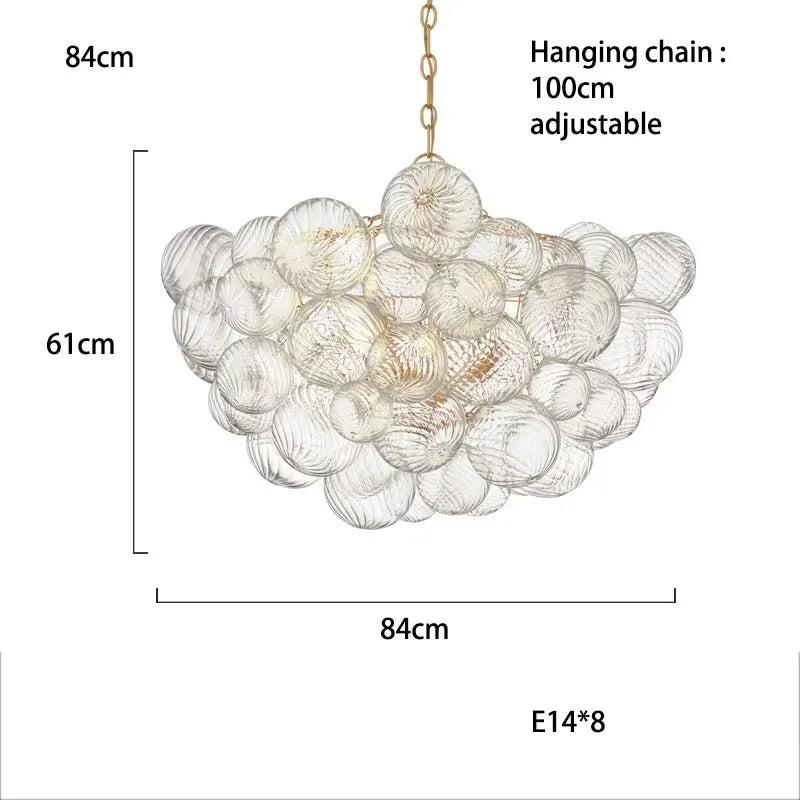 American Style Glass Bubble Ball Pendant Lights Vintage Living Rooms Cantilevered Dining  Dressing Room Master Bedroom Lighting