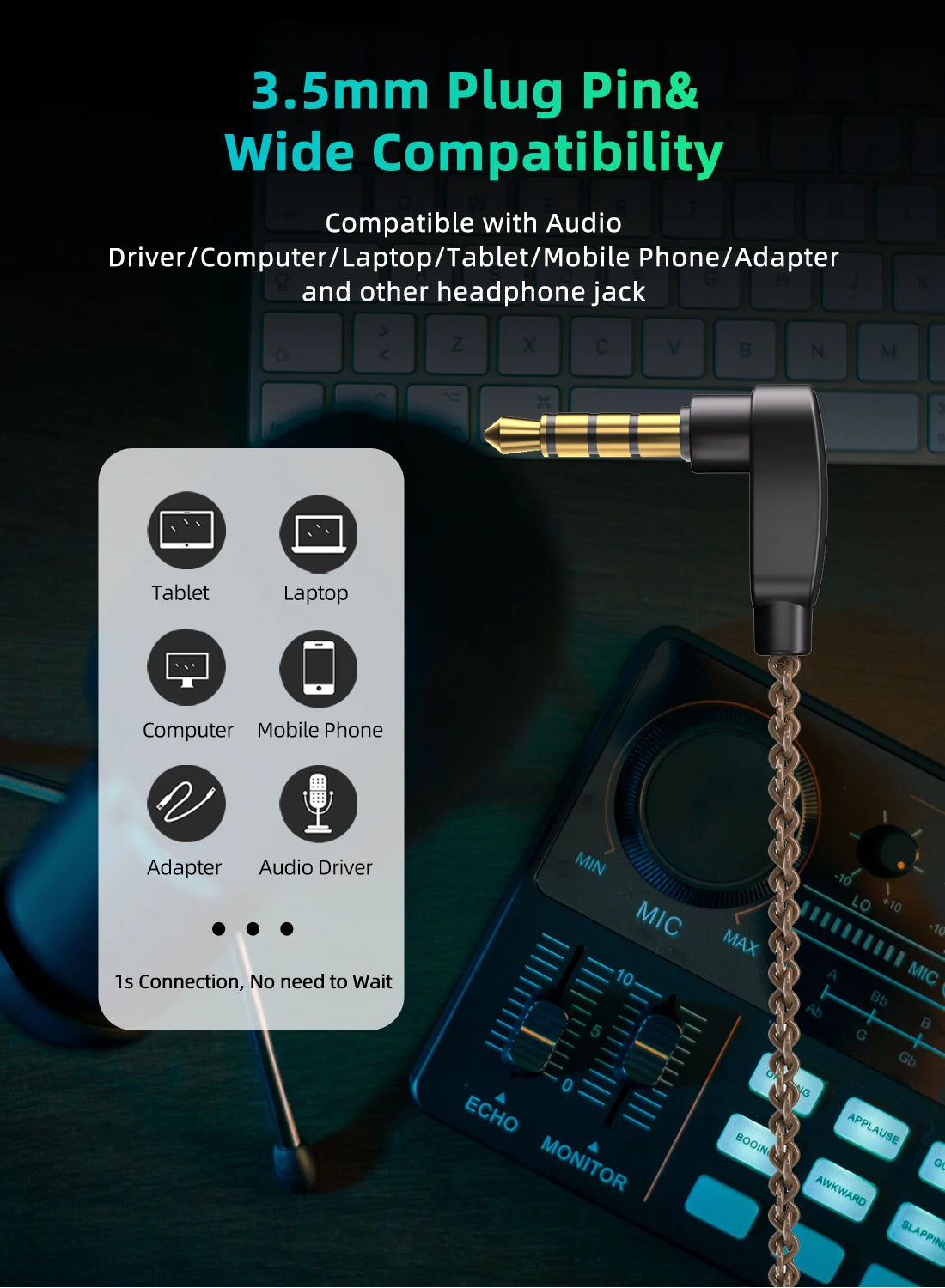 KBEAR Rosefinch HiFi In-ear Headphone OFC Detachable Audio Cable Wired Earphone Monitor Dynamic Music Headset Lark Earbuds IEMs