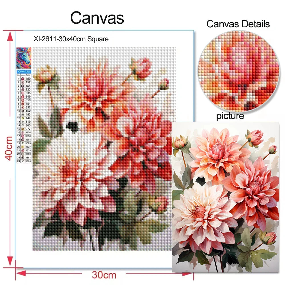 DIY 5D Diamond Painting Restaurant Diamond Embroidery Flowers And Plants Rhinestone Mosaic Cross Stitch Kit Home Décor