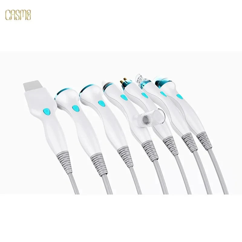 Accessory 7 in 1 Hydro Dermabrasion Beauty Machine Oxygen Facial RF Ultrasonic Cold Hammer Skin Analyzer