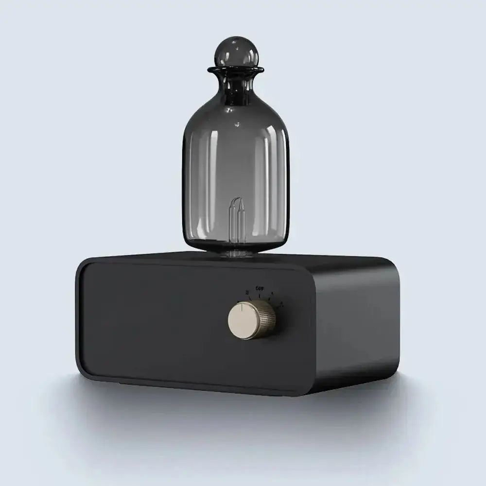 Essential Oil Diffuser Glass Air Aroma Diffuser Wood Grain Base 2600mAh Professional Machine Nebulizer For Home Office Room