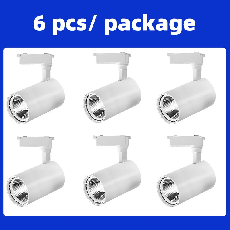 Full Set Track Light Led Spot110-265V COB Rail Lighting Fixture for Clothing Store Spotlight Home Ceiling Lights Led Track Lamp