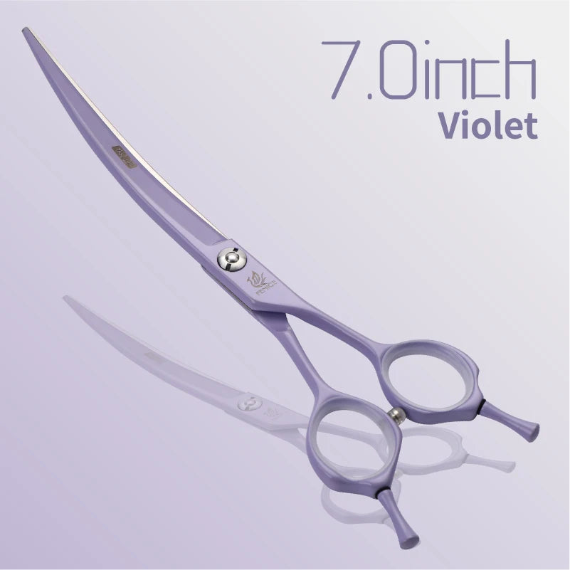 Fenice Dog Scissors 6.25/7.0inch Curved Scissors Pet Grooming Shears JP440C Dog Beauty Scissors Groomer Equipment