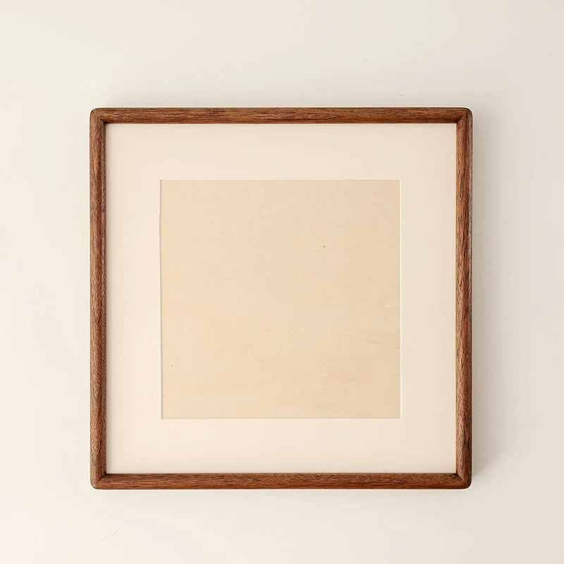 Solid Wood Picture Frame - Black Walnut Rounded Corner Square Photo Frame for Home Décor and Display