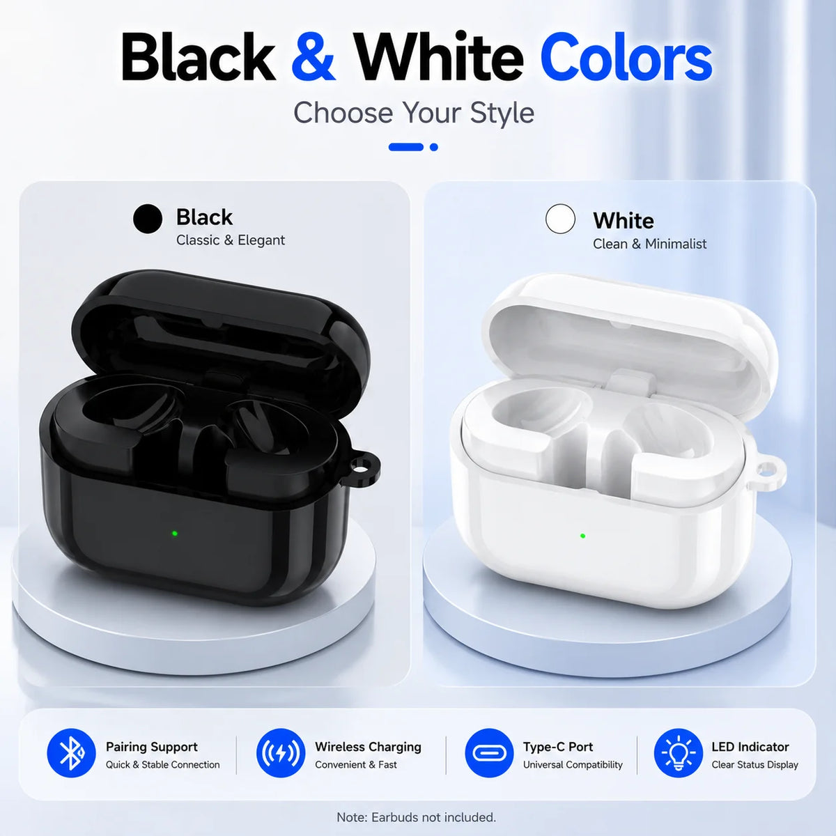 Replacement Charging Case For Galaxy Buds3 R530 Wireless Earbuds Charger Box Support Pairing Type-C LED