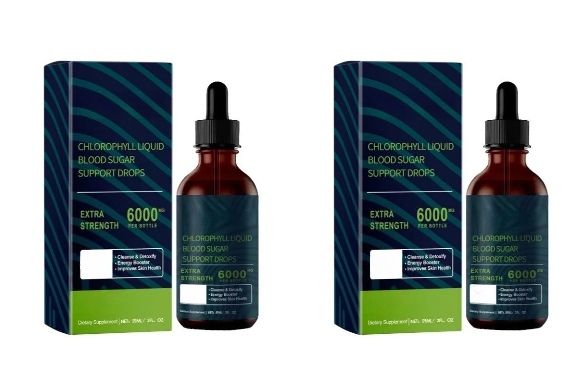 Googeer Chlorophyll Liquid Drops 6000mcg 59ml Vegan Daily Wellness Supplement with Green Tea Extract Energy & Beauty Support