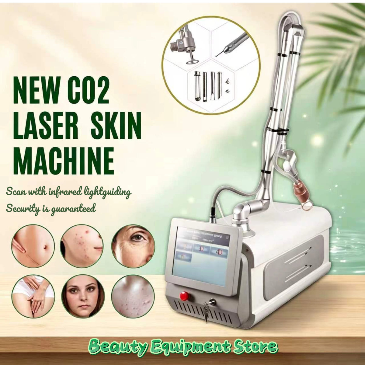 Fractional CO2 Lase Equipment  Skin Resurfacing Mark Care Beauty Scar Removal Pigmented Neoplasm Wrinkle Remover Brightening