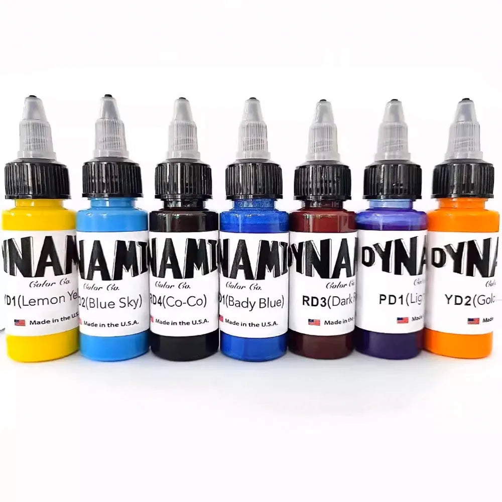14Pcs Tattoo Ink 14 Colors Set 1 oz 30ml/Bottle Tattoo Inks Pigment Kit for 3D Makeup Beauty Skin Body Tattooing Art Painting