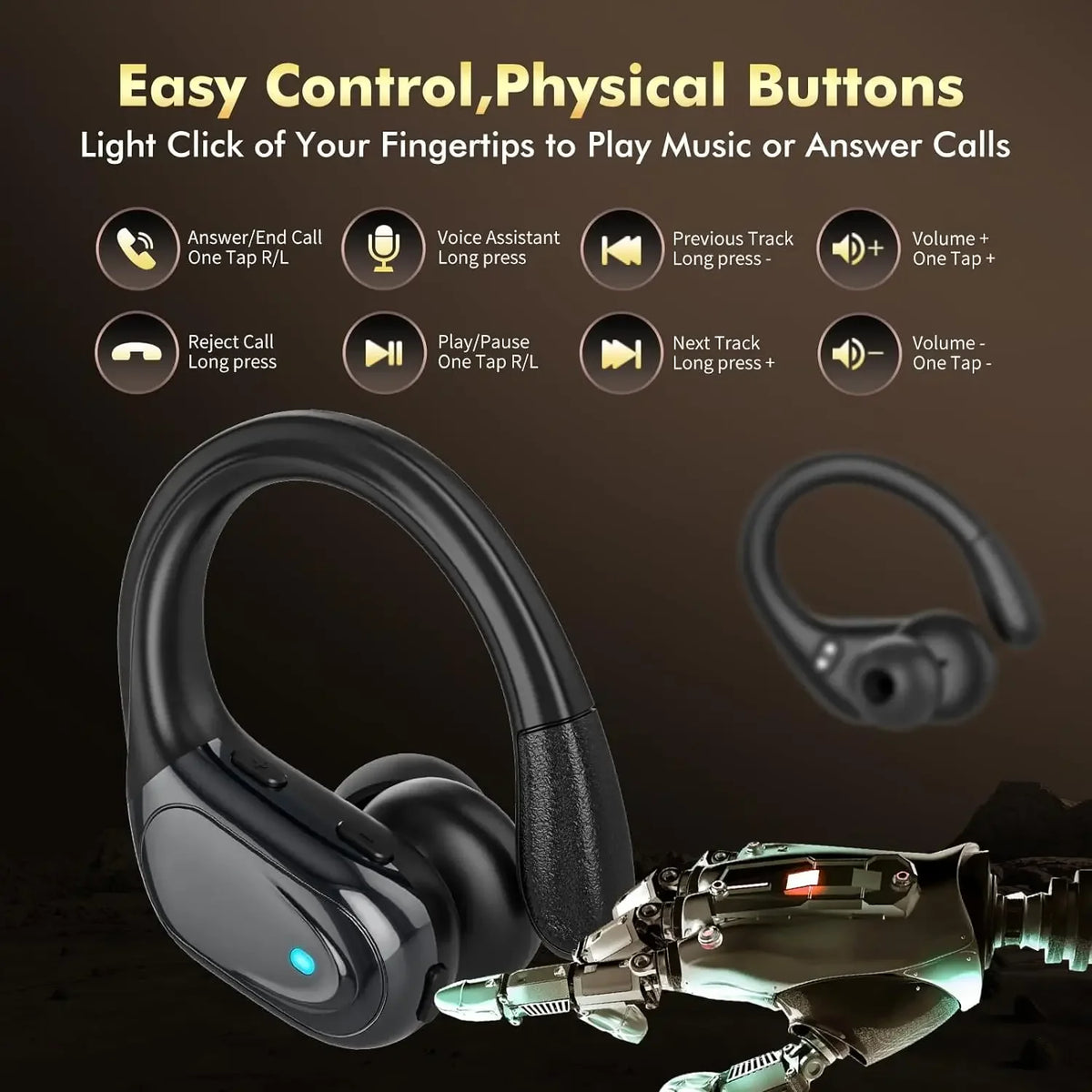 BX17 TWS Wireless Headphones Noise Cancelling Gaming Earphone Bluetooth 6.0 HIFI Sport Earbuds Music Headsets For Android iPhone