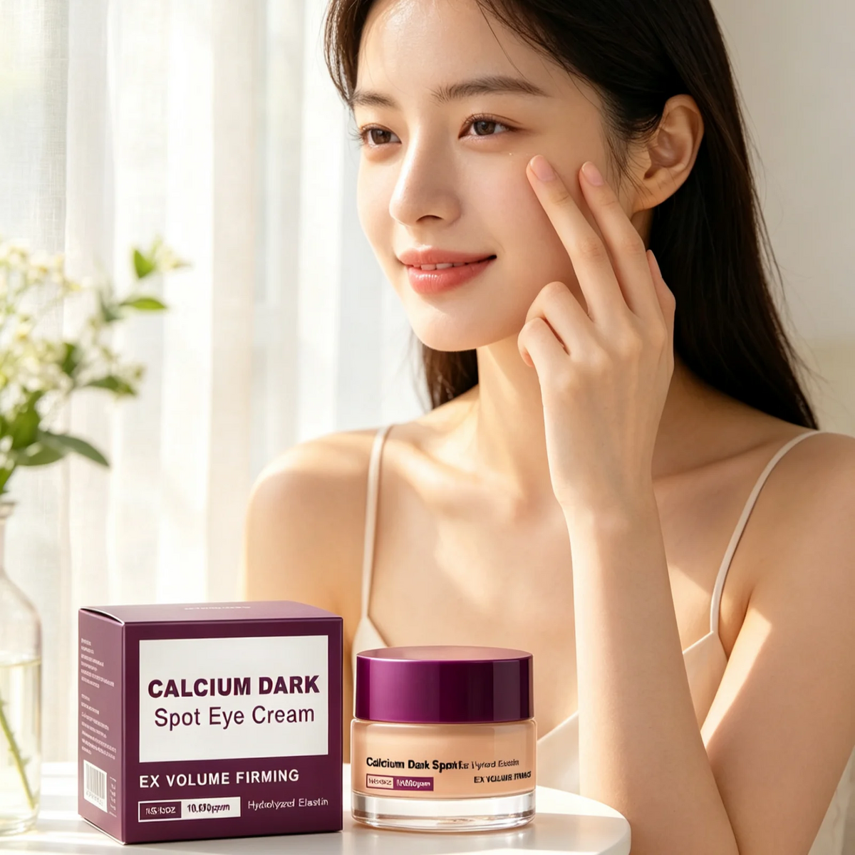Calcium Dark Spot Eye Cream Lifting Firming Eye Sagging Anti-Puffiness Skin Care Brightening Moisturizing Eye Beauty Cream 15g