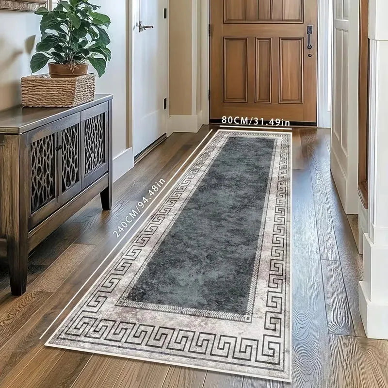 VIKAMA Minimalist Geometric Rug Non-Slip And Stain-Resistant Entrance Hall Doormat Corridor Hallway Kitchen Rug Home Décor