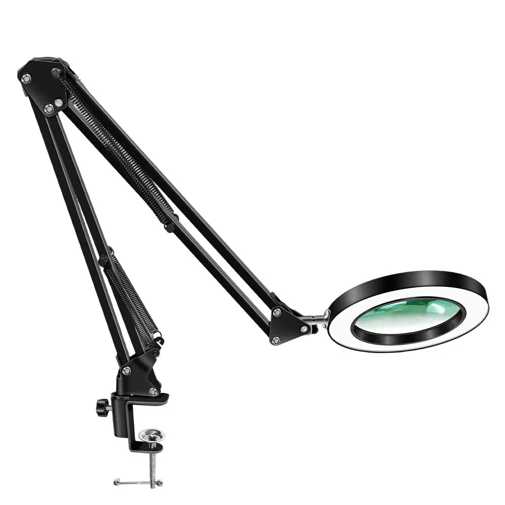 2025 New 8X/10X Illuminated Magnifier USB 3 Colors LED Magnifying Glass for Soldering Iron Repair/Table Lamp/Skincare Beauty