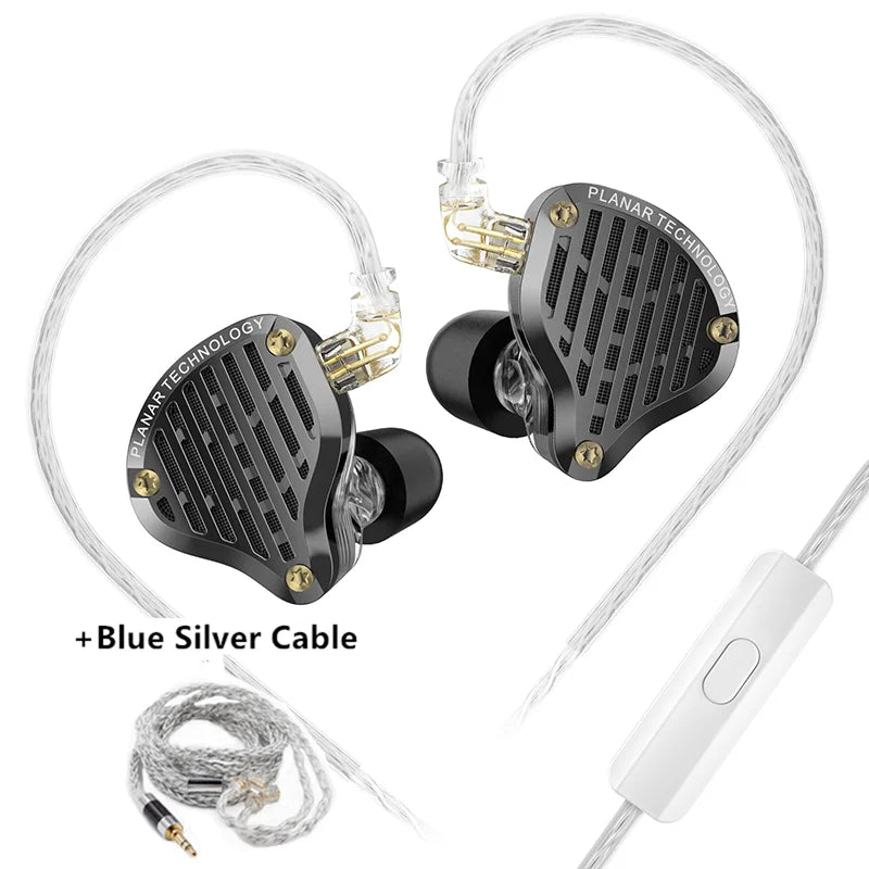 NEW KZ PR3 In Ear 13.2MM Planar Driver Wired Earphones HiFi Bass Monitor Earbuds Sport Wired Headset PR2 PR1 ZAS ZAR