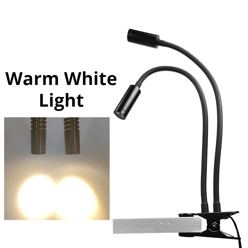 Gooseneck Lamp Microscope LED Light Universal Clamp Light Source Spotlight Cell Phone Electronic Repair Lighting Welding LED