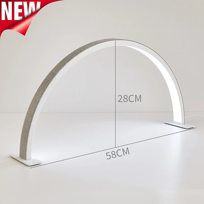 New 48W Half Moon Lamp for Nail Desk Touch Switch Dimmable 3 Color Temperature Manicure Beauty Salon Makeup LED Half Moon Light