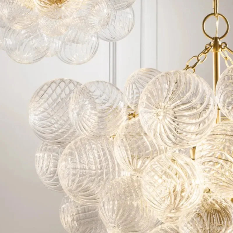 American Style Glass Bubble Ball Pendant Lights Vintage Living Rooms Cantilevered Dining  Dressing Room Master Bedroom Lighting