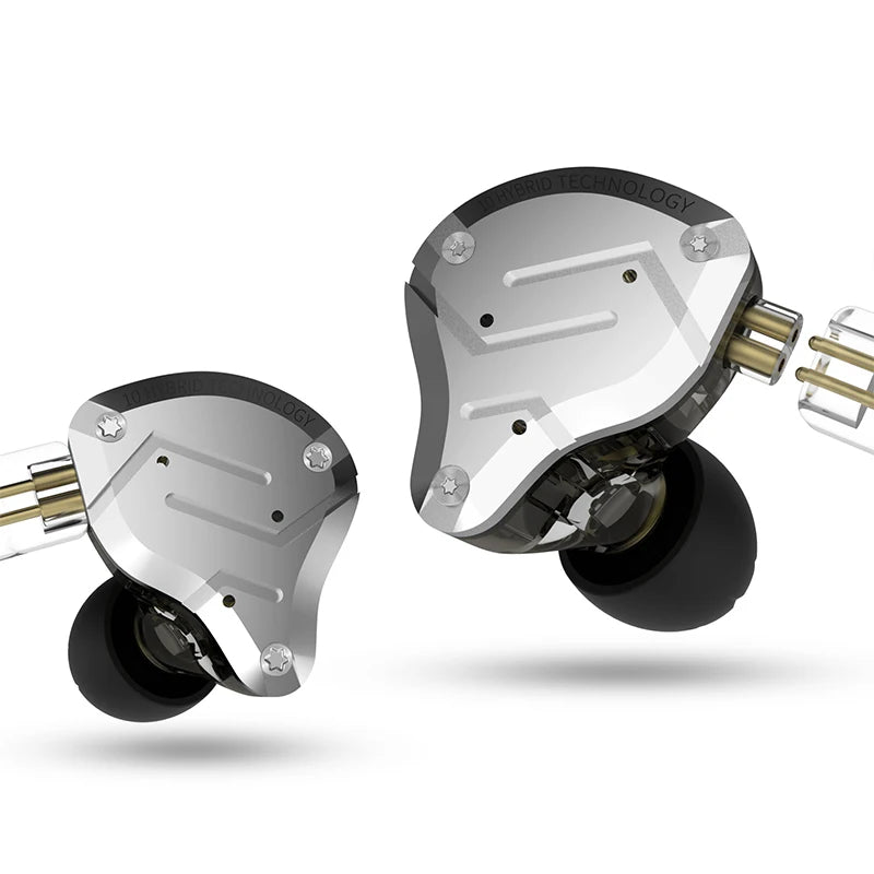 KZ ZS10 Pro 4BA+1DD Metal Headset Hybrid 10 drivers HIFI Bass Earbuds In Ear Monitor Sport Noise Cancelling Earphones KZ ZAX ZSX