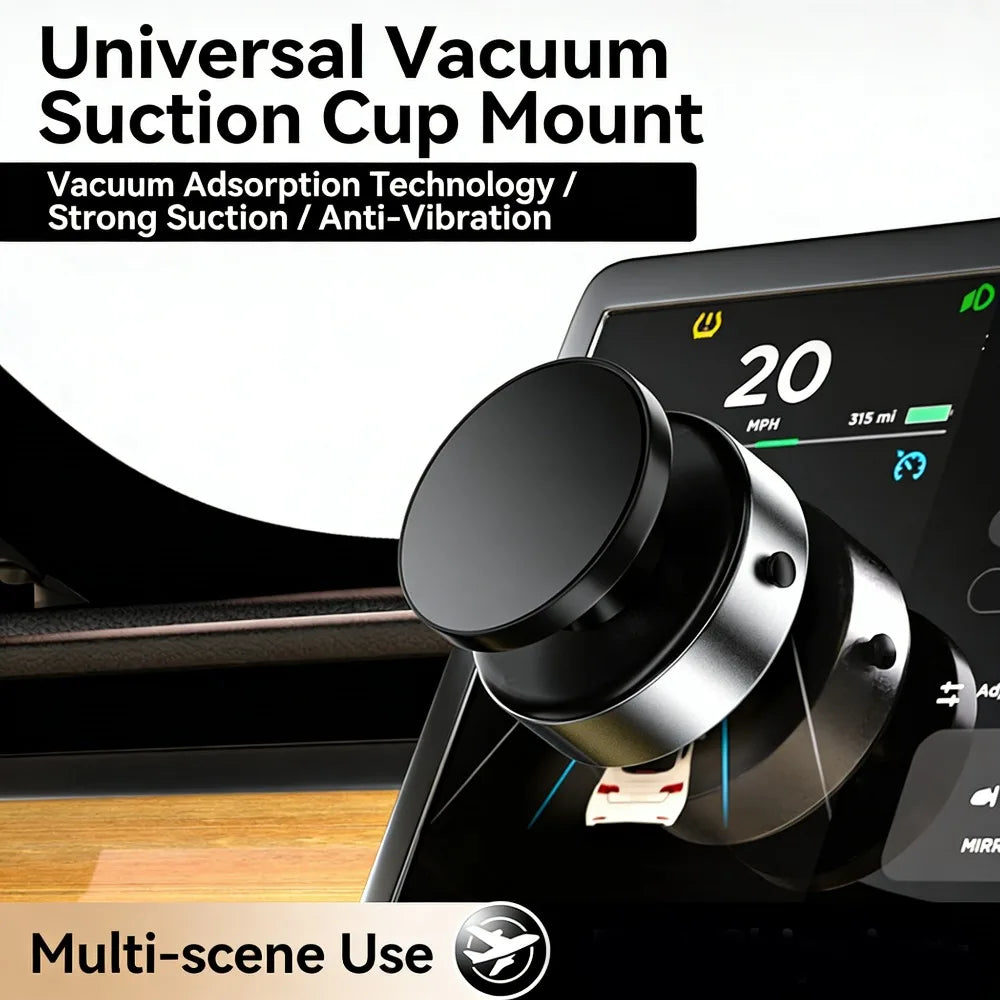 Car Phone Holder with Vacuum Adsorption and Magnetic Suction, New 2026 Model for In-car Navigation Phone Accessories Phone Stand