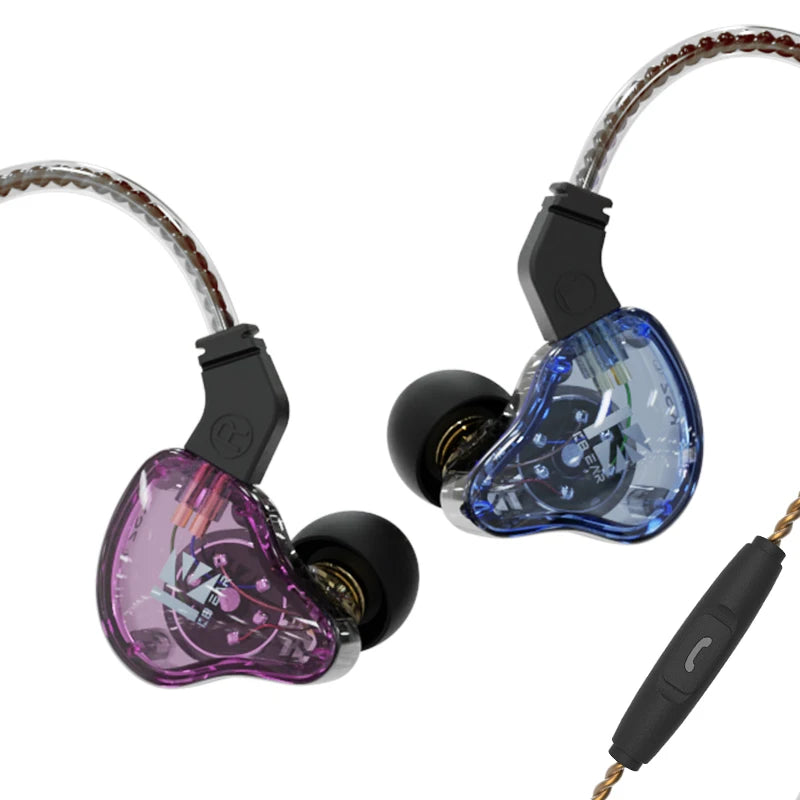 KBEAR KS1 KS2 Wired Earphone Dual Magnetic Circuit Dynamic Gaming Headphones In Ear Monitor Music Earbuds Headset KBEAR TFZ IEMs