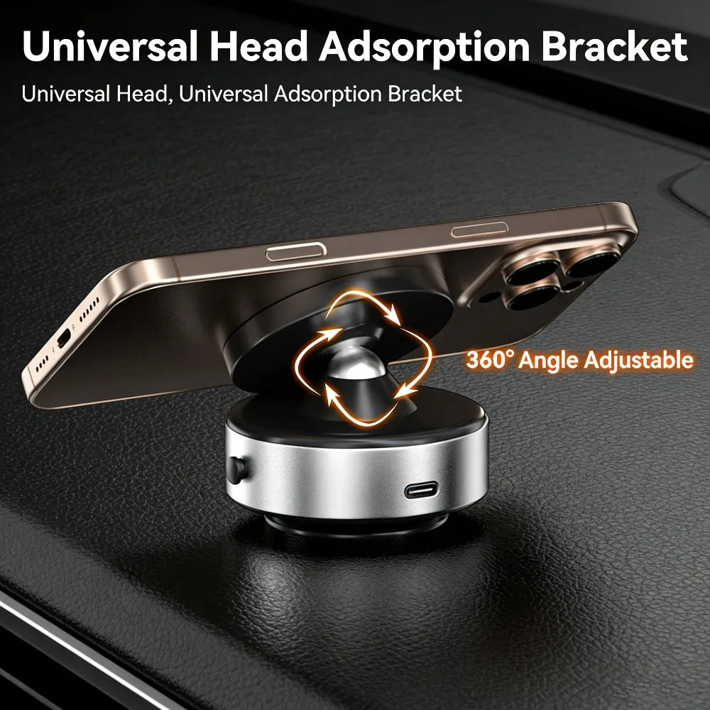 Car Phone Holder with Vacuum Adsorption and Magnetic Suction, New 2026 Model for In-car Navigation Phone Accessories Phone Stand