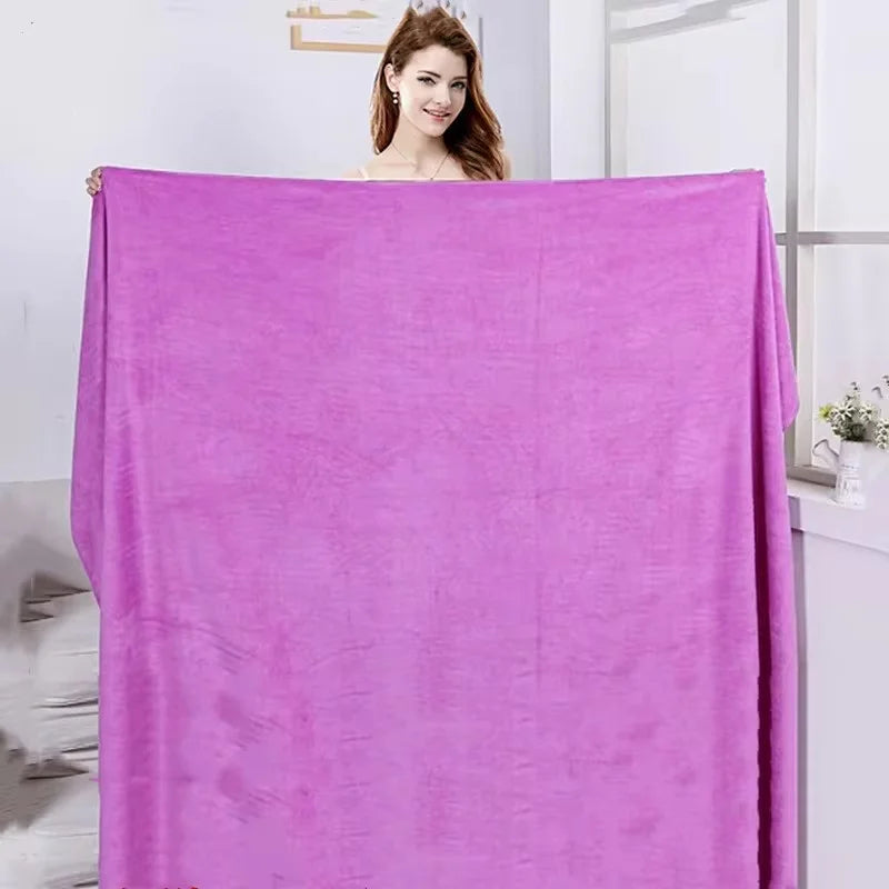 A big towel thick microfiber bath towel absorbent and quick-drying multifunctional swimming fitness sports beauty salon towel