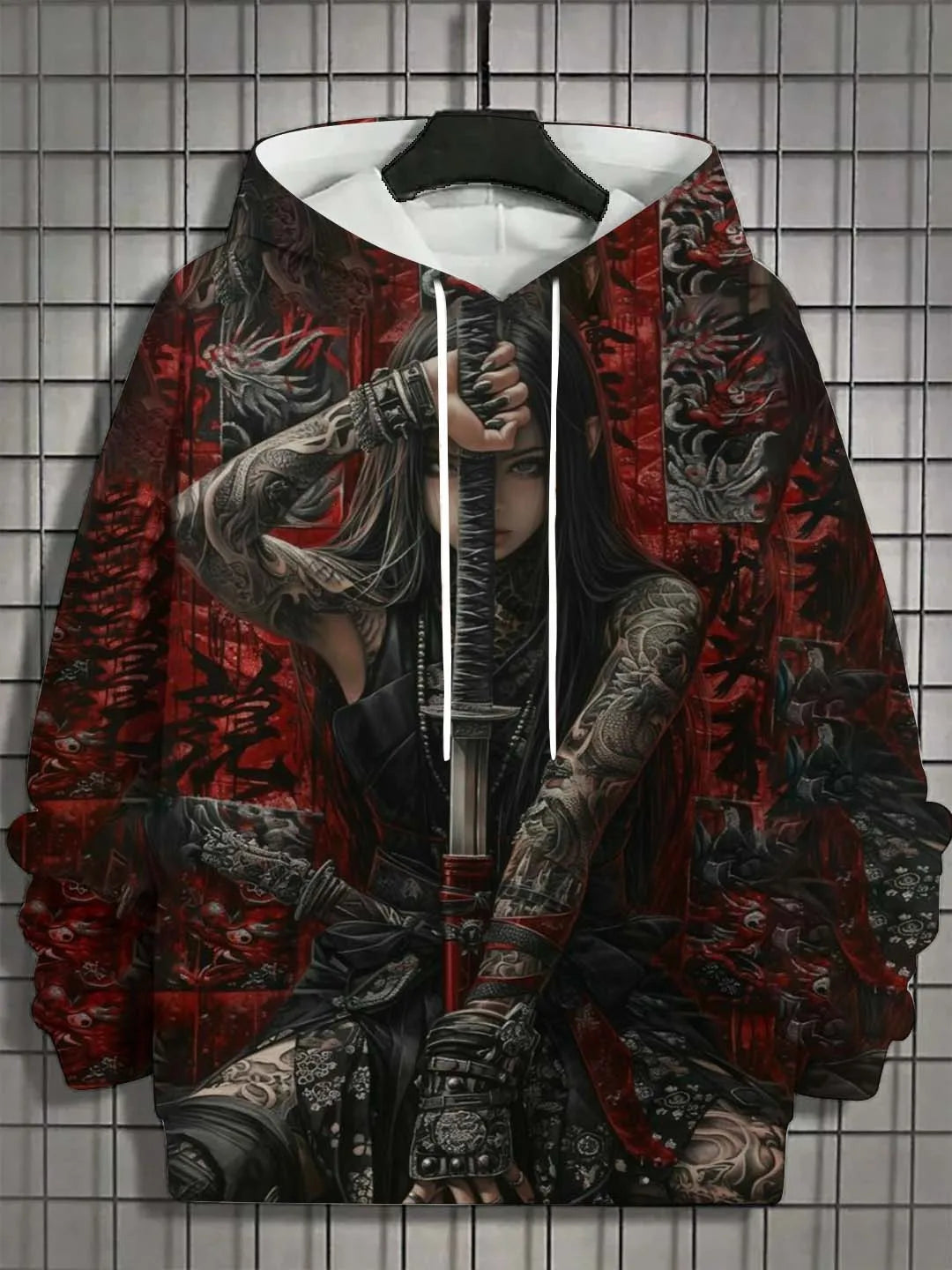 Men's Hoodie Bad Girl Tattoo Sexy Beauty Pattern 3D Printed Top 2024 Autumn New Fashion Casual Hip Hop Neutral Hoodie