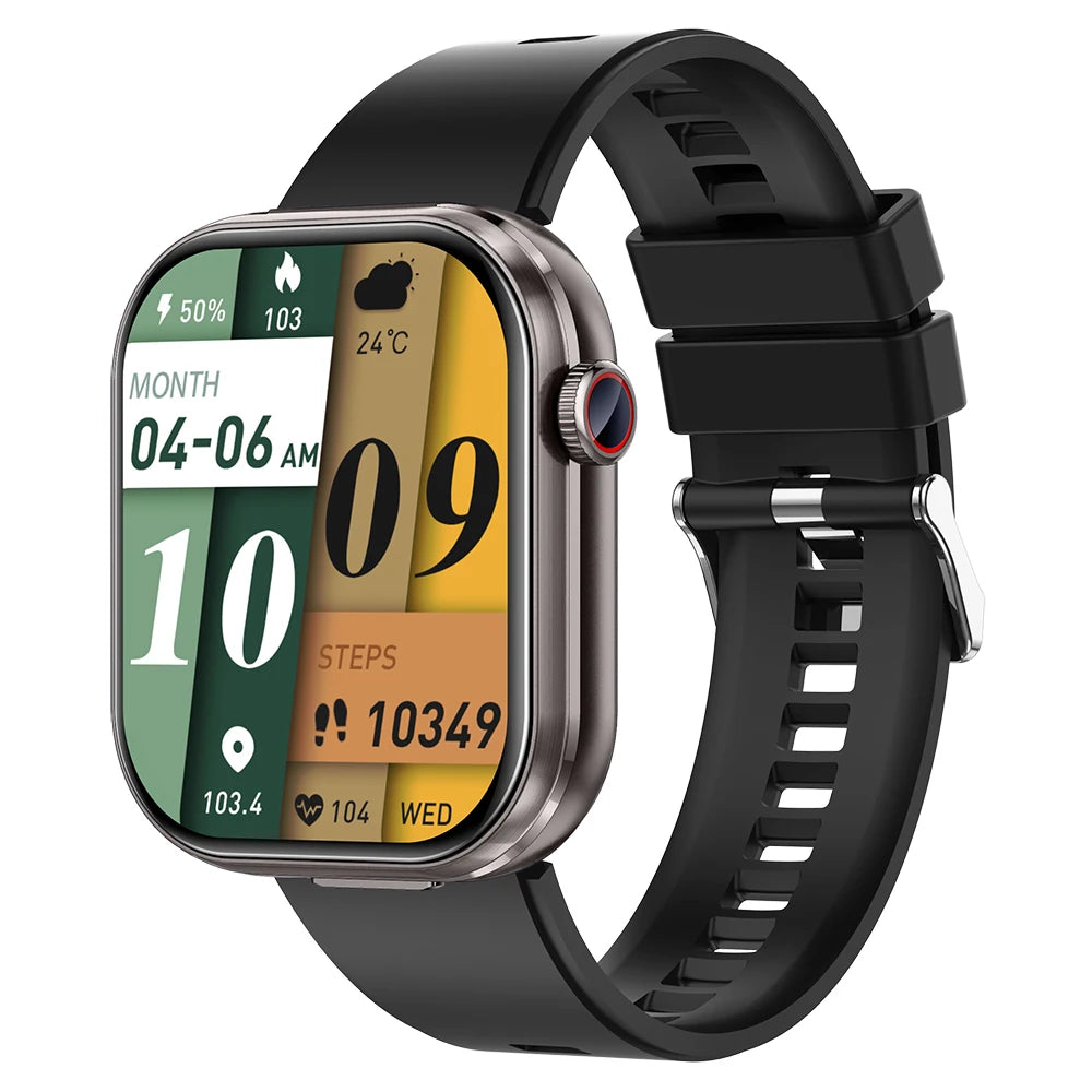 Rainbuvvy T99 TWS Smart Watch with Built-in Earbuds 2.02-inch HD IPS Display 3-in-1 Wireless Bluetooth Call Capable Smartwatch