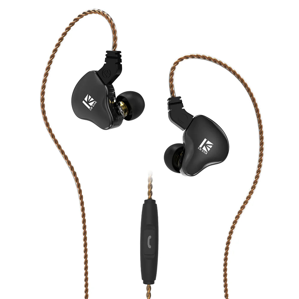 KBEAR KS1 KS2 Wired Earphone Dual Magnetic Circuit Dynamic Gaming Headphones In Ear Monitor Music Earbuds Headset KBEAR TFZ IEMs
