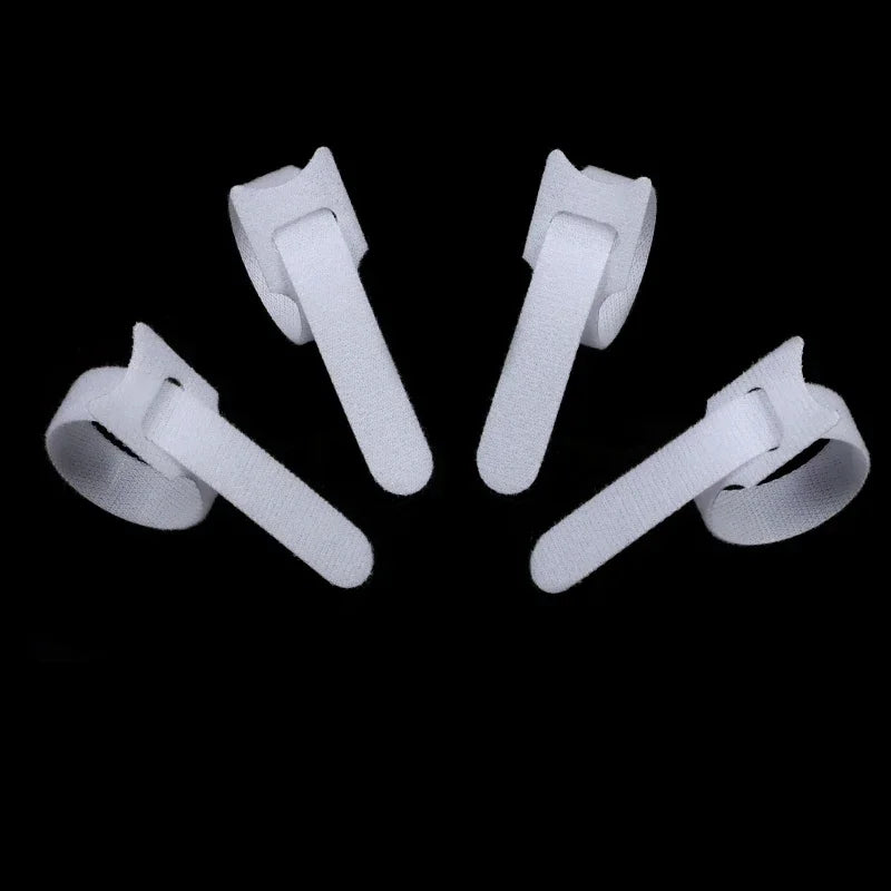 White Reusable Fastening Cable Ties Mouse Phone Accessories Wire Management Releasable Nylon Cable Loop Hoop Straps T-type Tie
