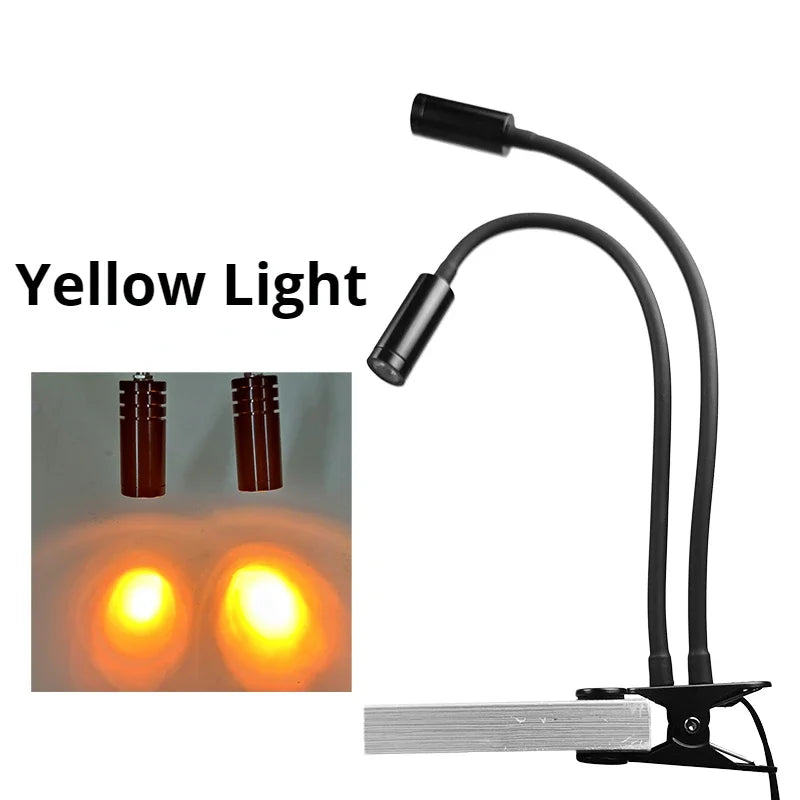 Gooseneck Lamp Microscope LED Light Universal Clamp Light Source Spotlight Cell Phone Electronic Repair Lighting Welding LED